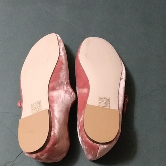 J Crew Pink  Velvet Ballerina Maryjane Flat Shoes Size 8 - Picture 5 of 13